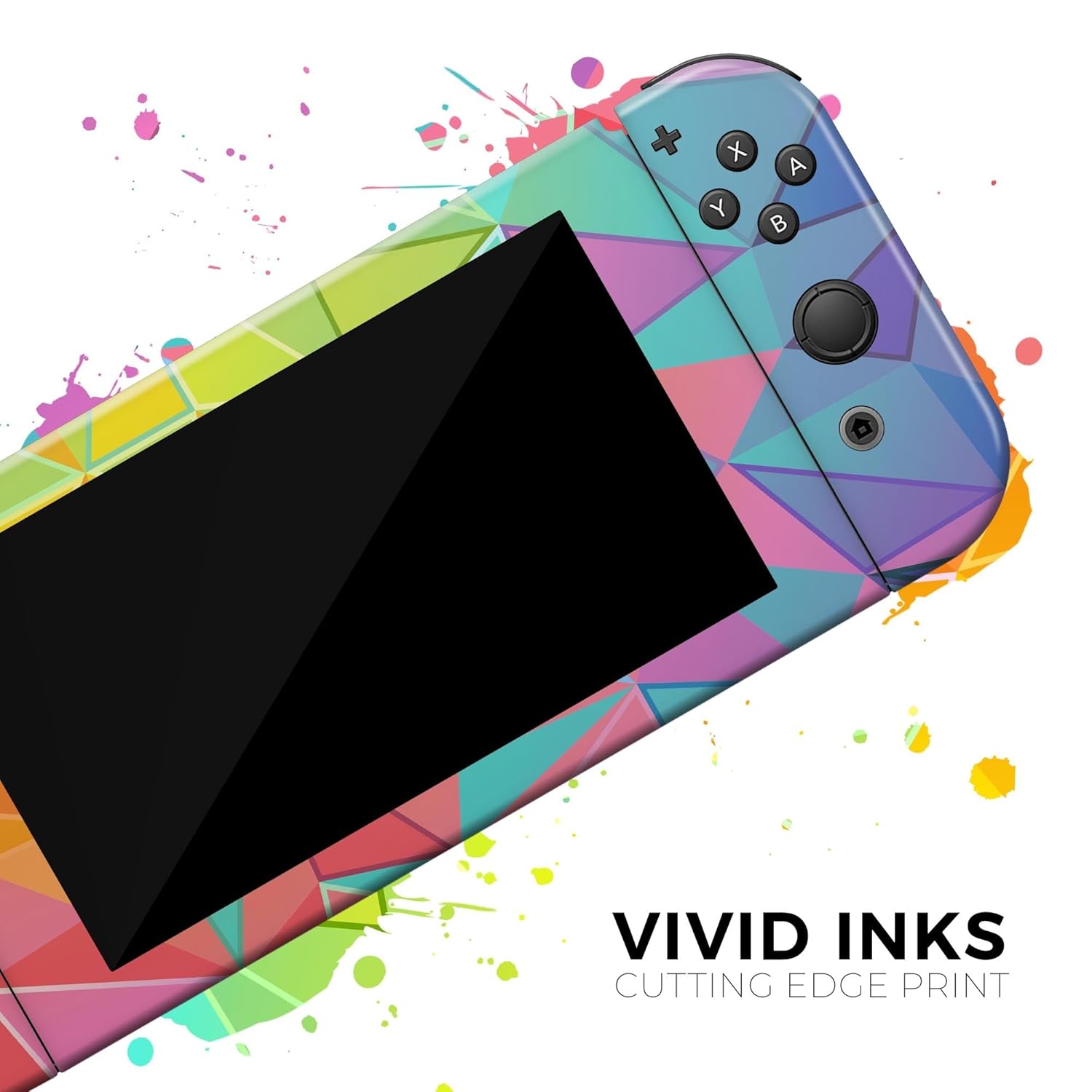 DesignSkinz - Compatible with Nintendo OLED Switch Console Bundle - Skin Decal Protective Scratch Resistant Vinyl Wrap Gaming Cover- Retro Geometric
