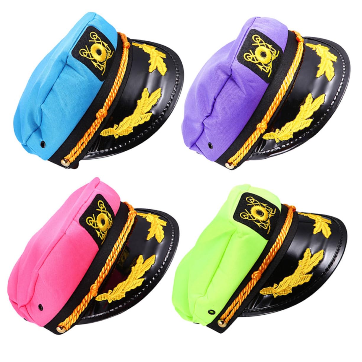 FRCOLOR 4pezzi Cappello da Capitano per Cosplay Cappello da Marinaio per Adulti da Capitano Leggero e Traspirante Accessorio per Feste in Barca Vela