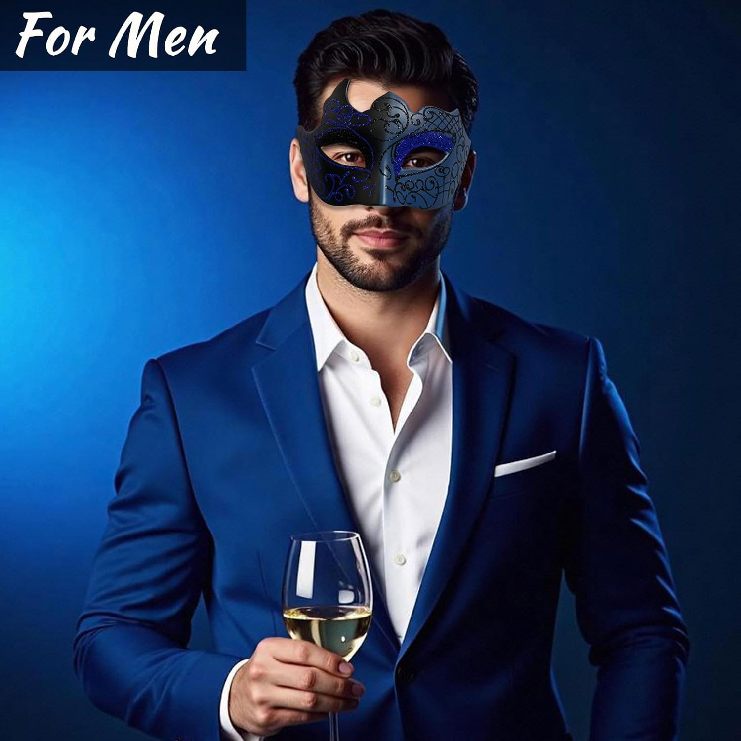 Couple Masquerade Mask Set, Venice Party Mask, Ancient Greek Roman Warrior Venetian Half Face Masks - Image 4