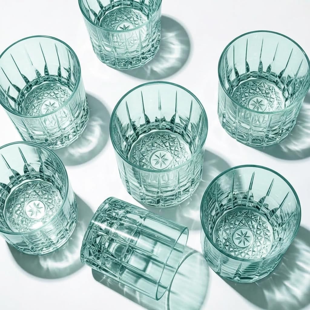 Crystal whiskey glasses,xm-green