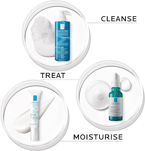 La Roche-Posay Effaclar Foaming Cleansing Gel 400ml + Effaclar Ultra-Concentrated Peeling Serum 30ml + Effaclar Duo+M Anti-Blemish Treatment 40ml
