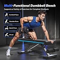 Vista 2 de MERACH Weight Bench, Foldable Weight Benches for Home Gym with 990 LBS, Adjustable Weight Bench with 72 Training Angles, Incline Bench Press for