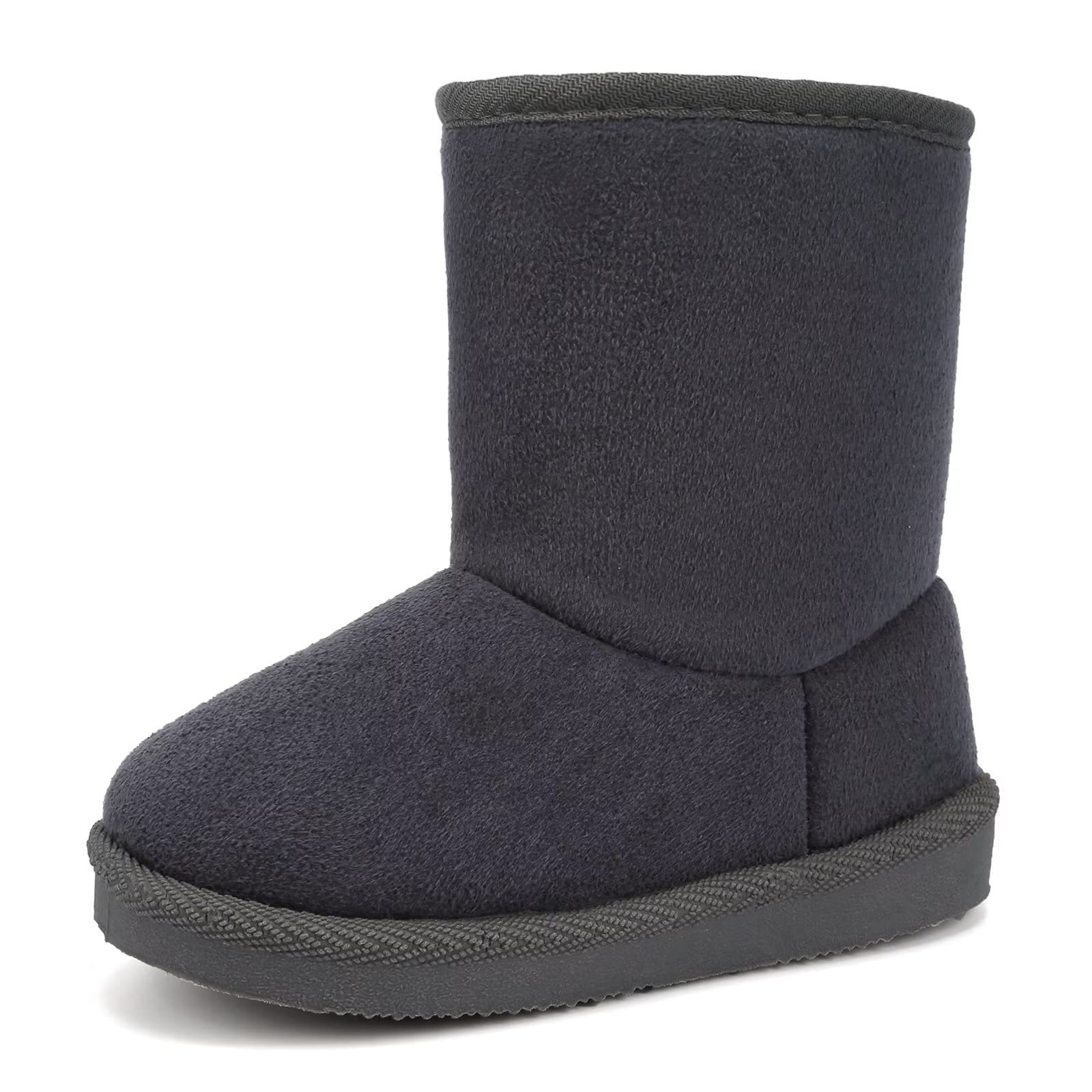 FANTURE Toddler Winter Snow Boots with Zipper,Suede Upper