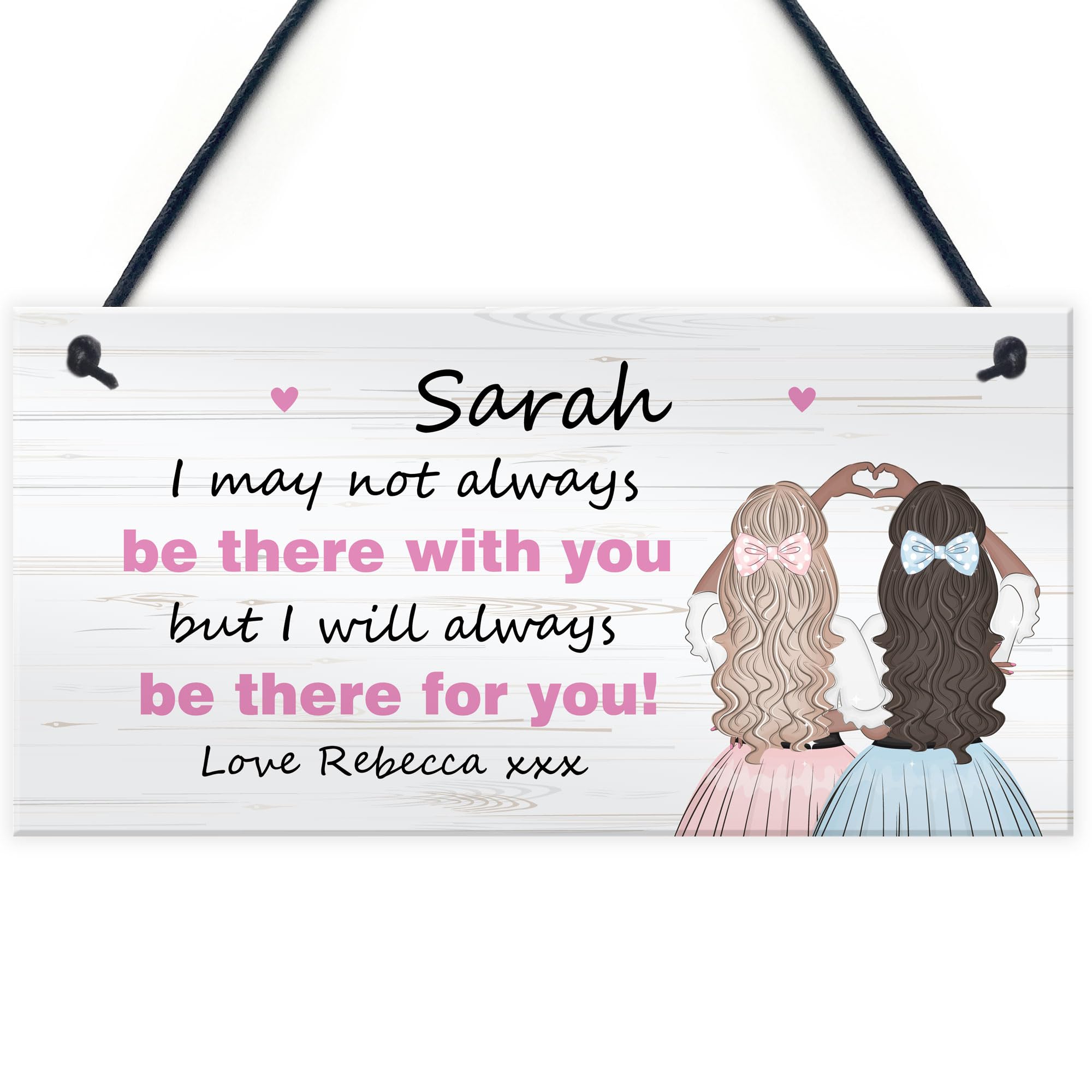 Red Ocean Best Friend Personalised Sister Gifts Friendship Gift Birthday Gift For Sister Hanging Plaque Keepsake