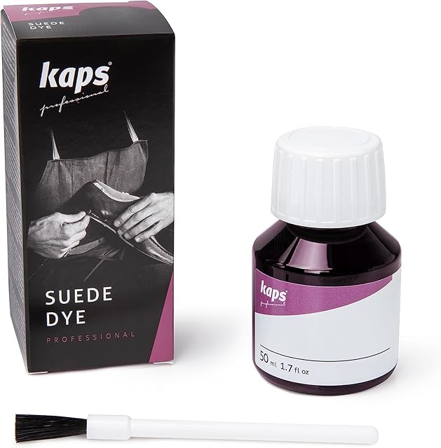 Kaps Nubuck & Suede Shoe Far Farba - Farba do Butów z Nubuku i Zamszu, Odnowa Kolorów i Naprawa Zniszczonych Powierzchni, Do Butów, Toreb oraz Innych Artykułów Skórzanych (118 - czarny)