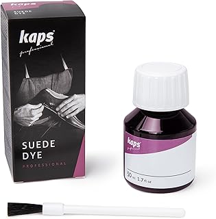 Tinte para Zapatos de Nobuck y Ante, Reparaciones y Arreglos de Color y Pintura de Calzado Bolsos y Artículos de Cuero, con Brocha de Aplicación, Muchos Colores, de Kaps (160 - rosa)