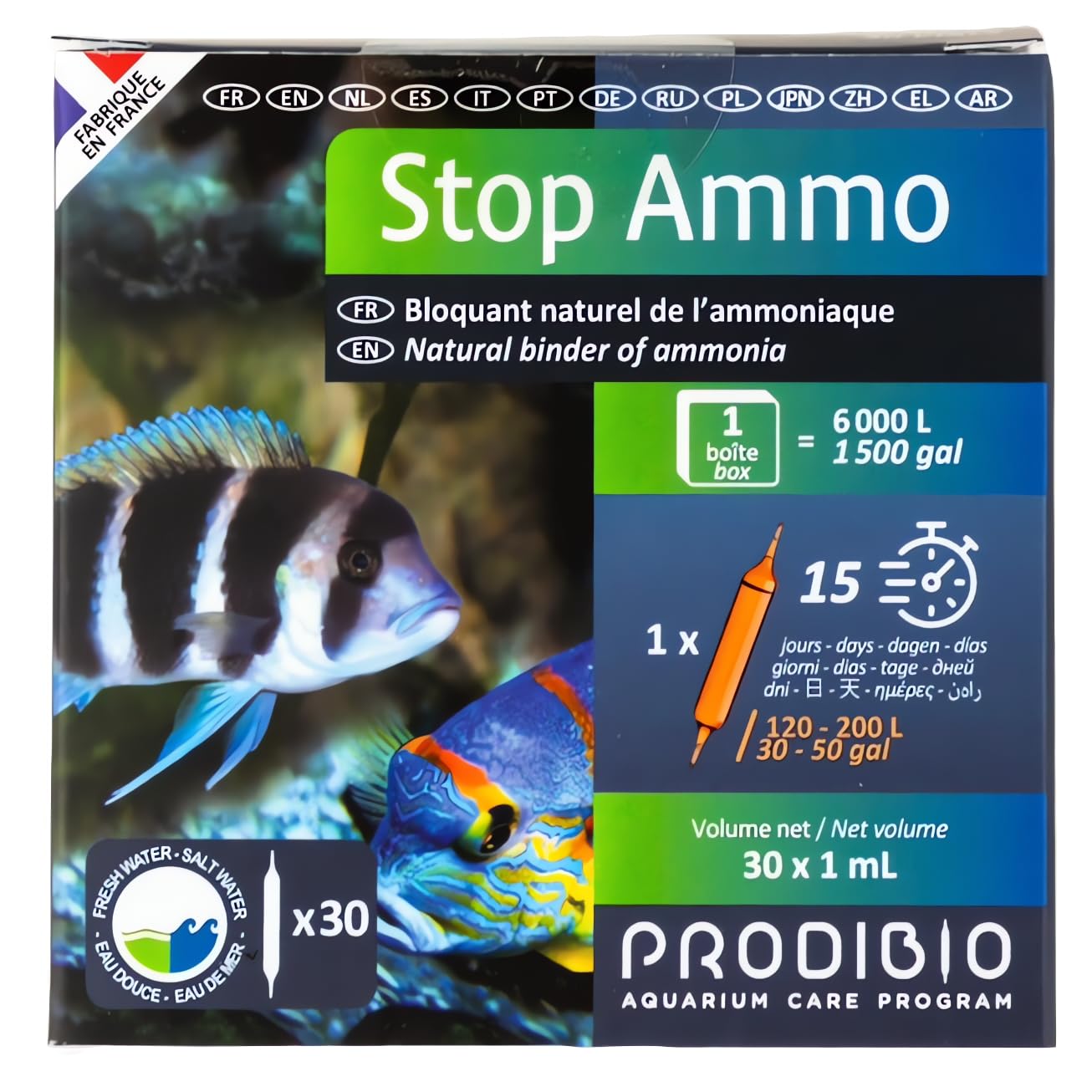 Anti-ammoniaque Prodibio Stop Ammo : Protection instantanée pour poissons