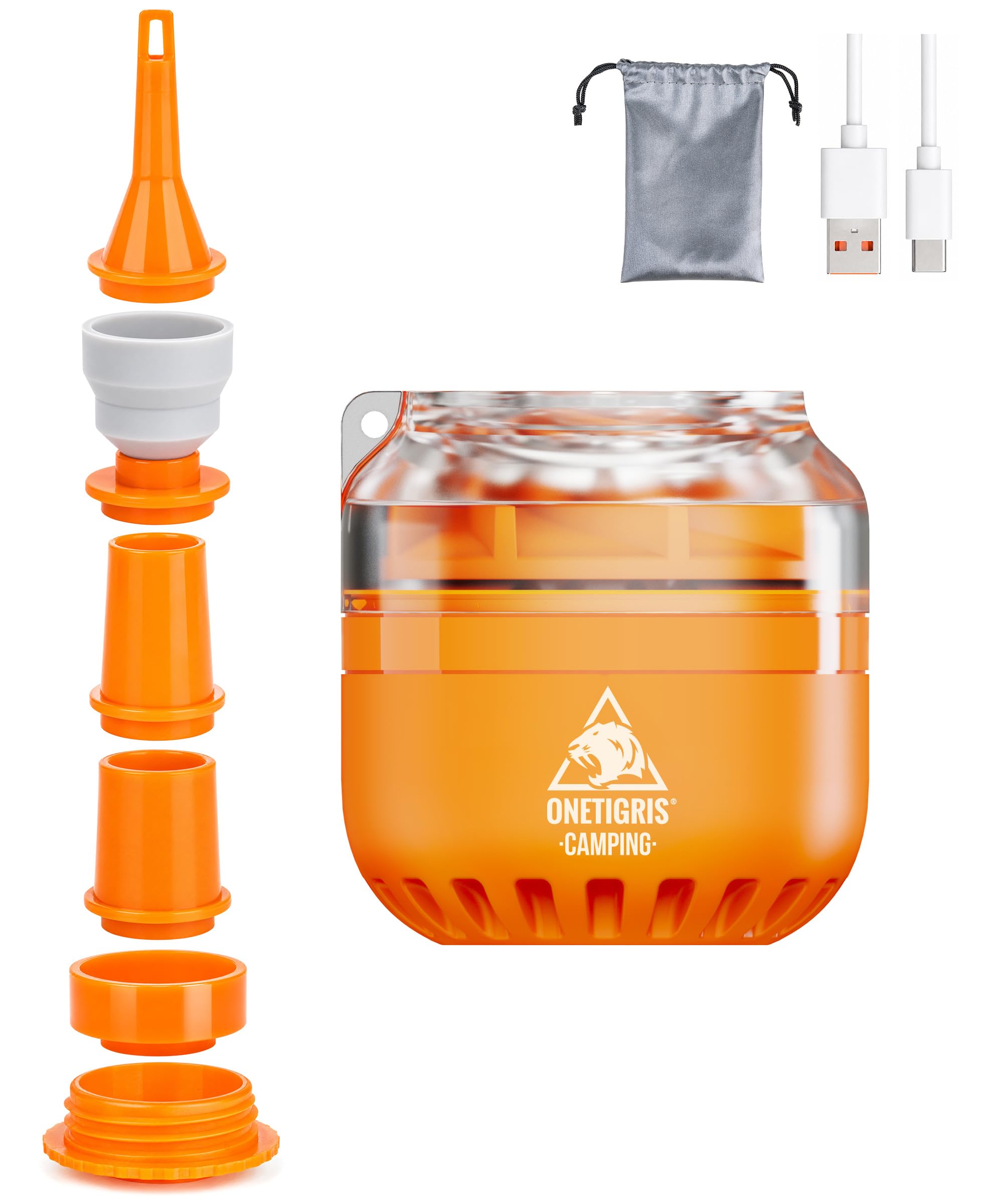 Amazon.co.jp: ONETIGRIS CAMPING ECONOVA携帯式エアーポンプ 徒歩用