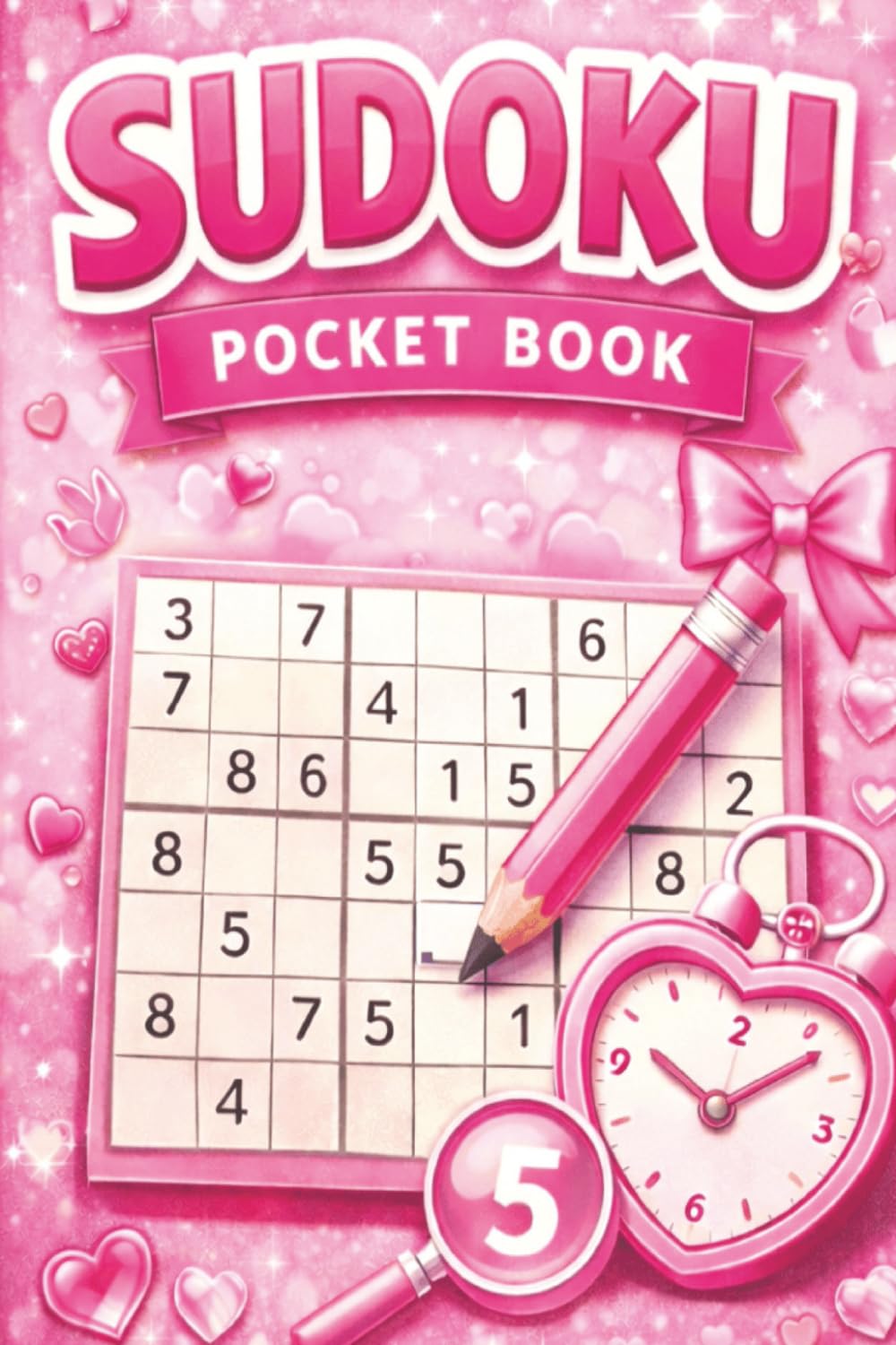 The Pink Sudoku Pocket Book: A Cute & Relaxing Pocket Sudoku Book for Teens, Adults and Seniors with 50+ Puzzles and Solutions to solve and enjoy!