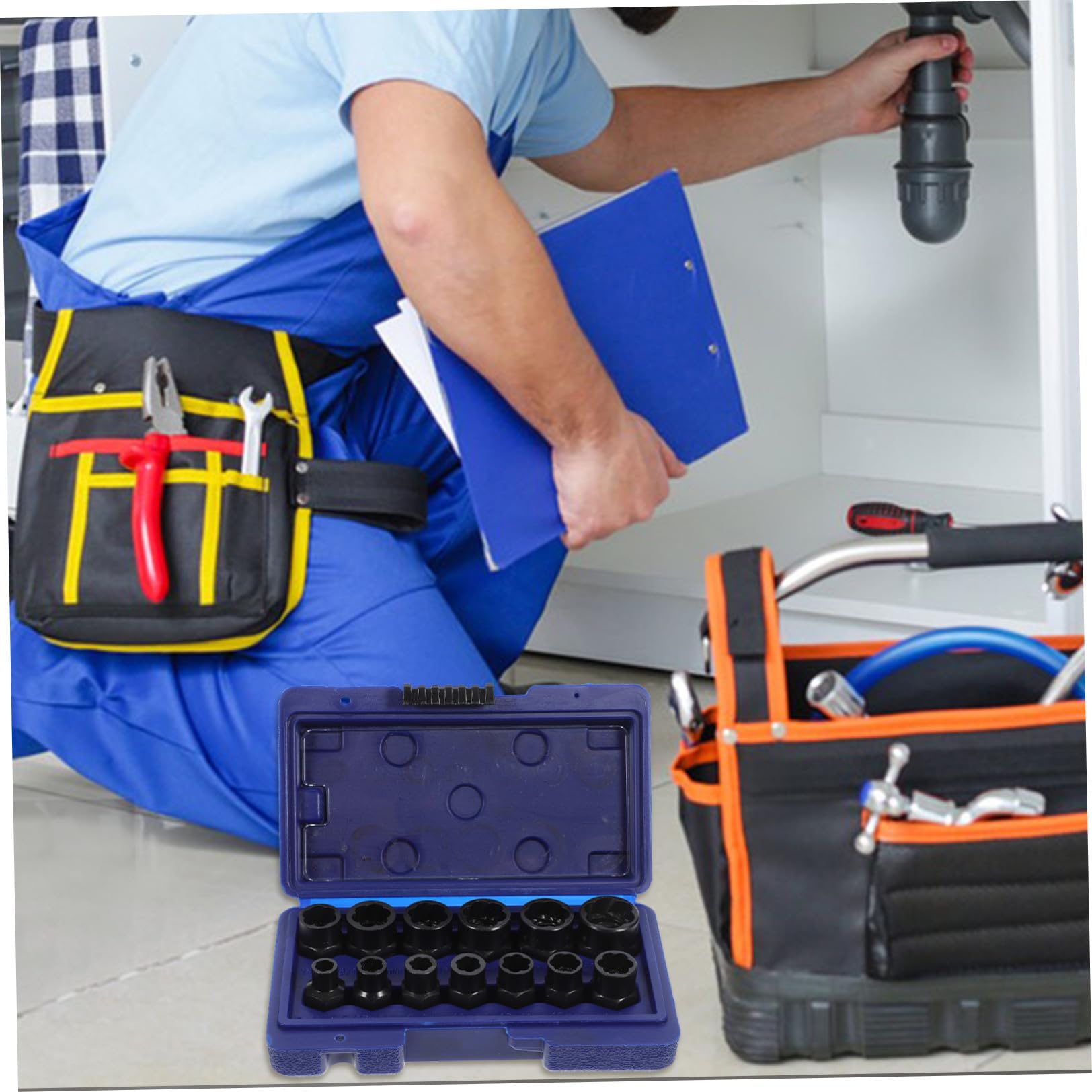 HOMSFOU Set Estrattore Bulloni e Dadi Motore Potente in Acciaio Cromo-molibdeno Design Pratico e Scanalatura a Spirale Profonda per Rimozione Ruggine e Bulloni Spanati