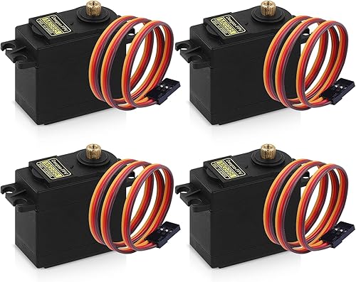Vista 14 de 6 unids MG995 1.94 oz servo servos RC servos digital de alta velocidad servo motor servo engranaje de metal servo impermeable para Futaba JR RC
