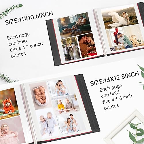 Miniatura 5 de AIOR Álbum de fotos autoadhesivo para álbumes de recortes, 20 páginas para AIOR de 11 x 10.6 pulgadas, álbum de recortes, con 3 tornillos de