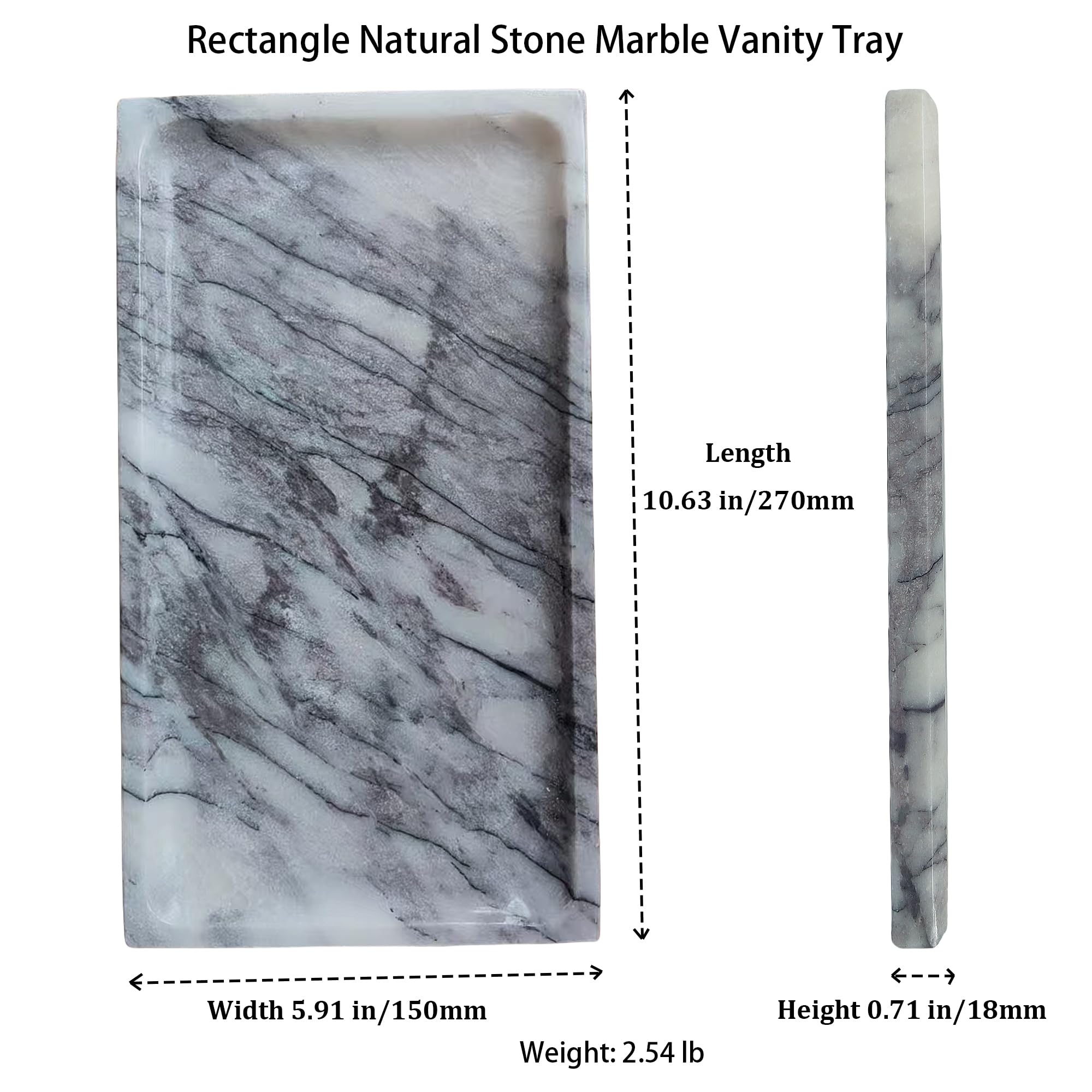 White Marble Vanity Tray – 10.63