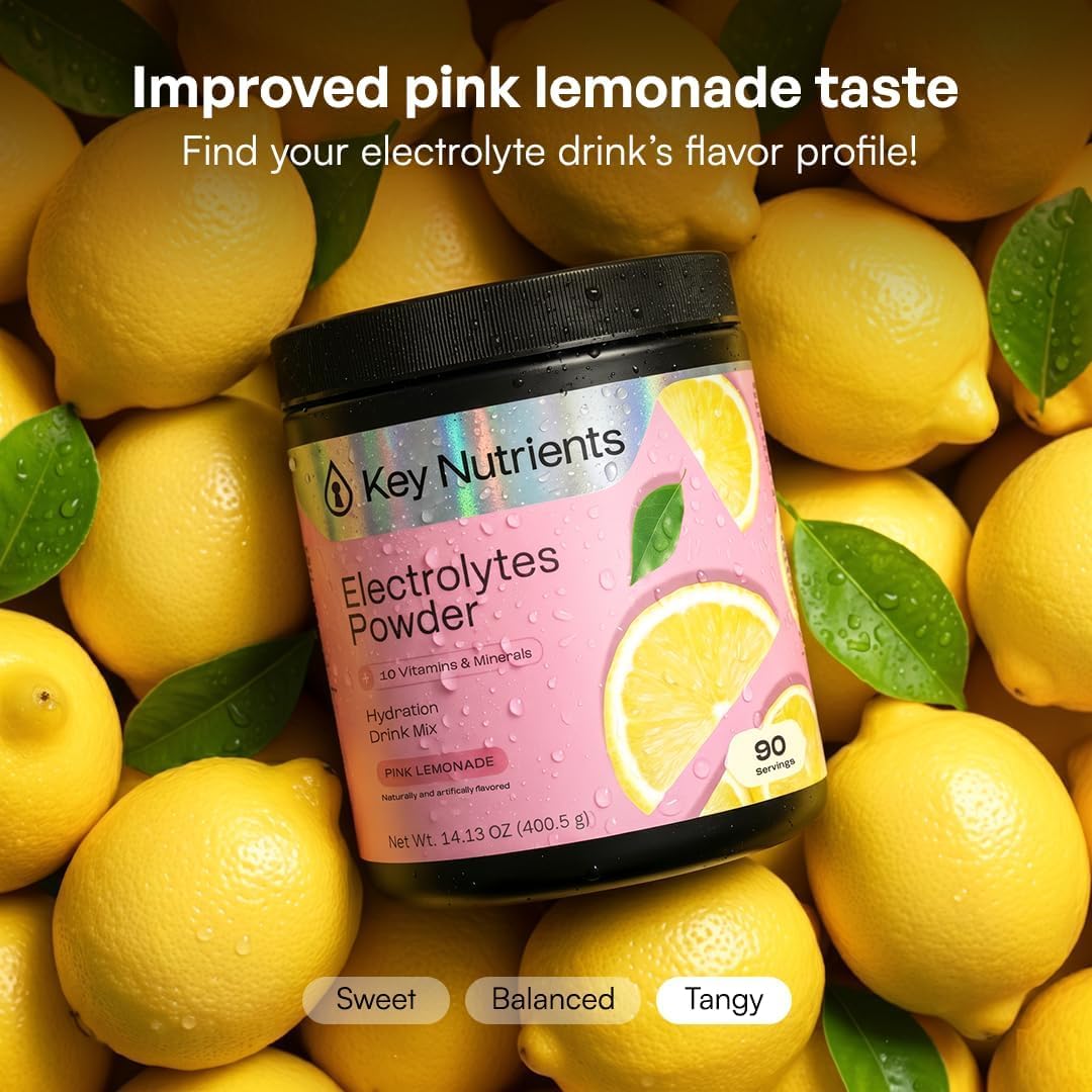 KEY NUTRIENTS Multivitamin Electrolytes Powder, Pink Lemonade, 90 Servings — Amazon image 3
