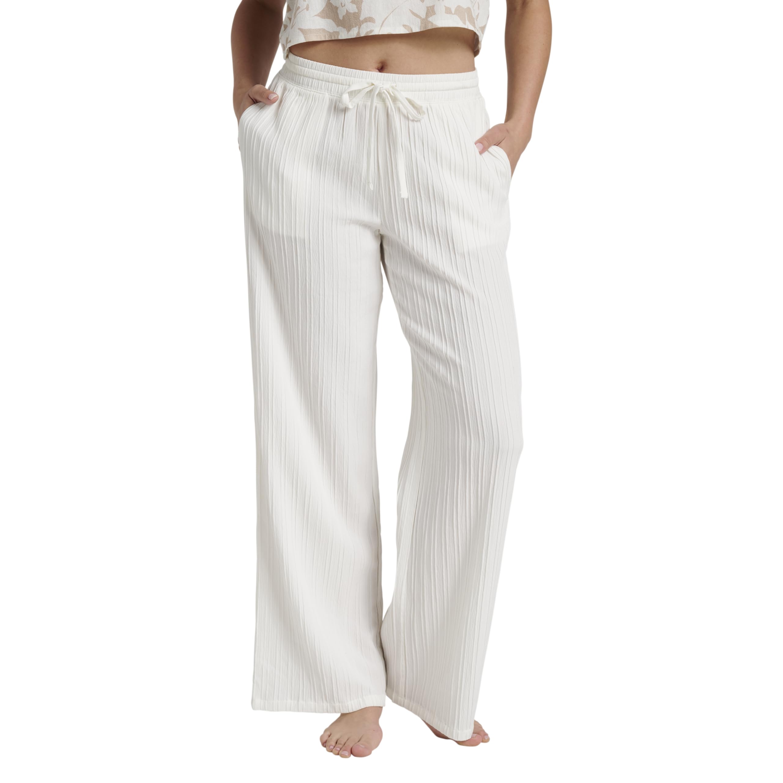 Quiksilver Womens Womens Relaxed Oceanview Textured Solid Pant