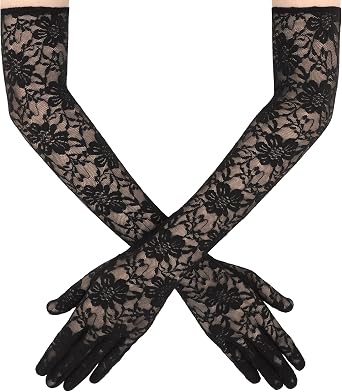 Lace Gloves Women, Elegant Long Elbow Opera Lace Gloves for Women