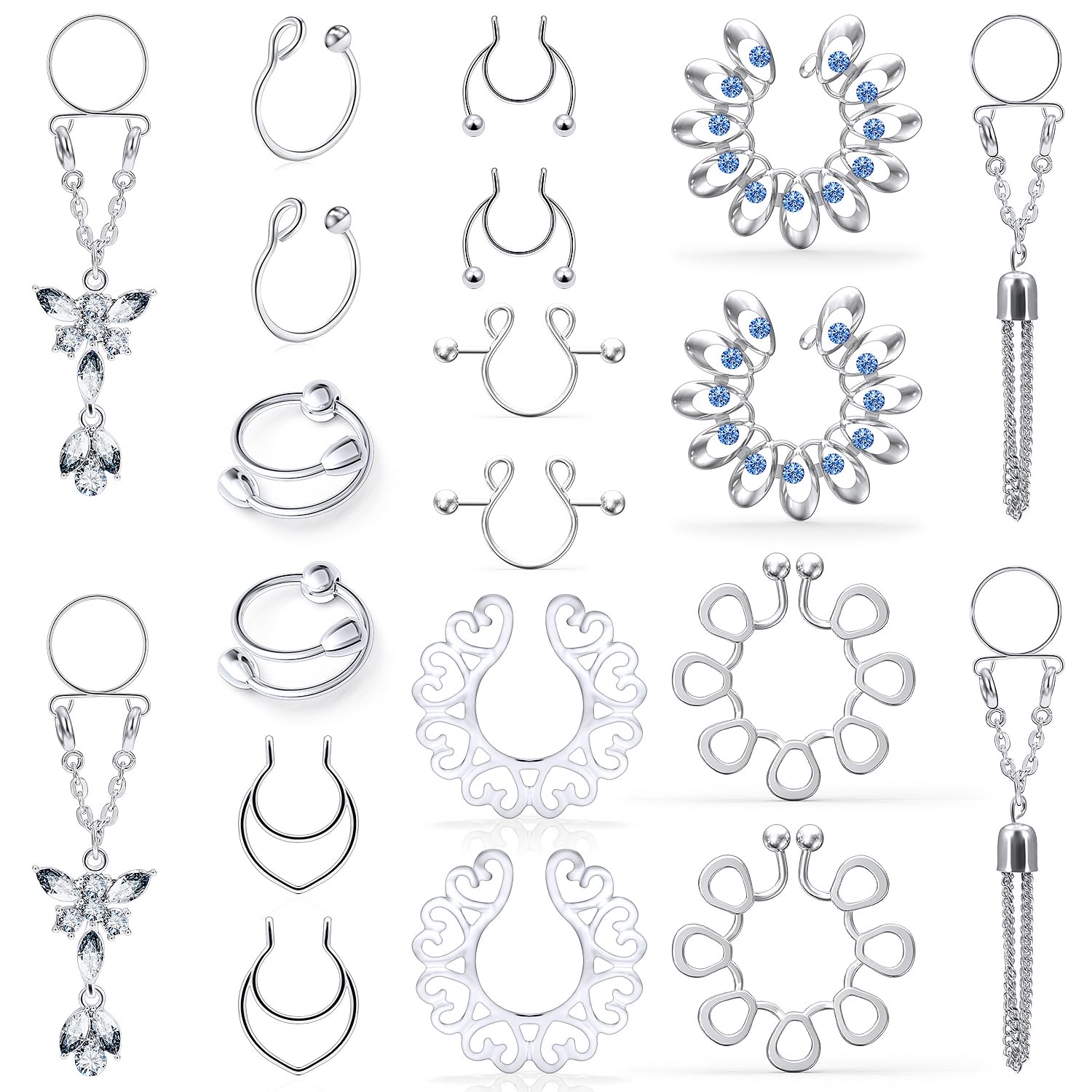 Fake Nipple Piercing, Fake Nipple Rings, Fake Nipple Ring, Nipple Rings Non Piercing, Fake Nipple Piercings, Faux Nipple Piercing-image-37