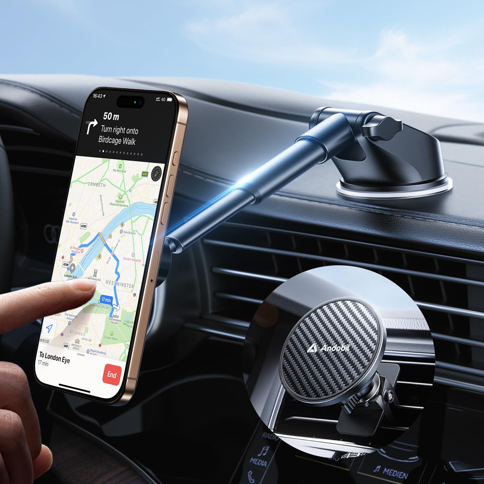 Amazon.com: 【Military-Grade】andobil 3 in1 Magnetic Phone Holder