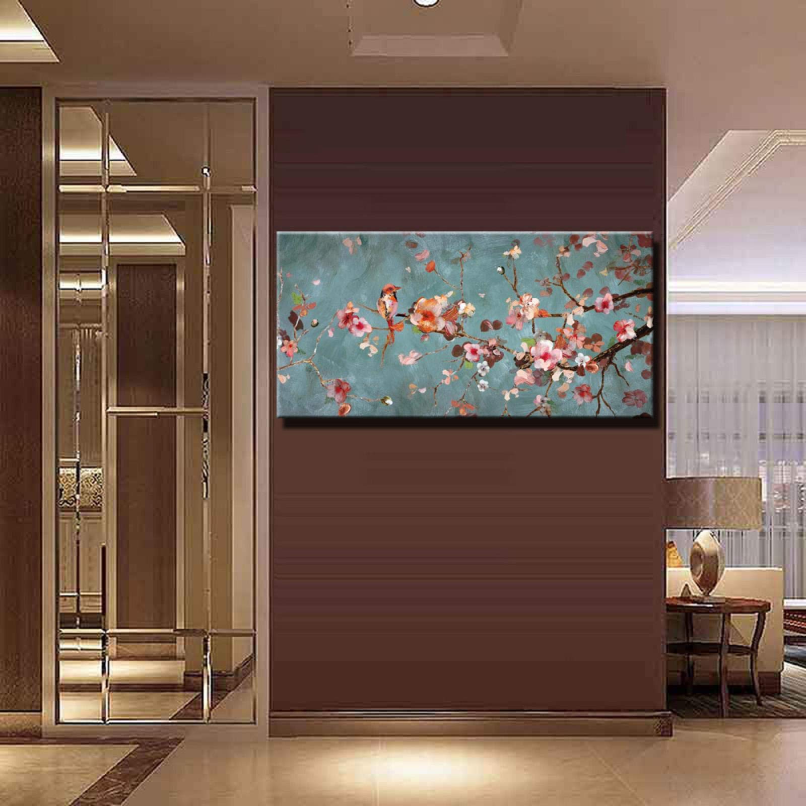 Amazon.co.jp: 梅の花のキャンバスの絵画古典的な花のポスターと