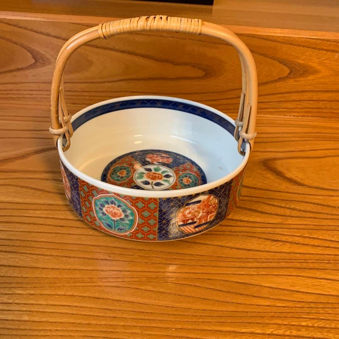 骨董 古伊万里 鉢 ③ 染錦 器 陶器 盛鉢 二重高台 伊万里 【公式通販】
