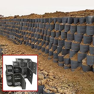 Retaining Wall Geogrid Paver, Landscaping Earthwork Geocell Grid, Mud Control Gravel Ground Grid Stabilizer, 1/2/3/4/5/6/7/8/9/10 m Long (Size : 4x9M/13.1x29.5FT)