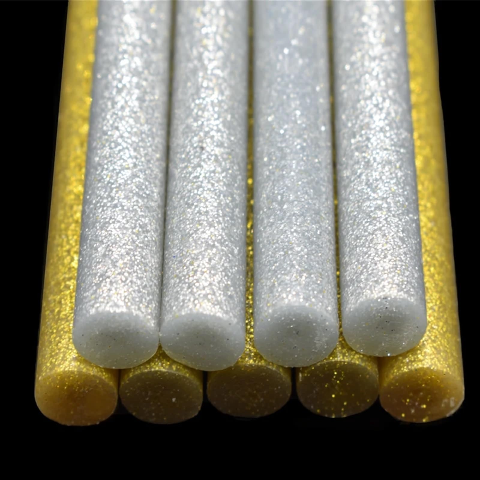Colla a Caldo 50 Pezzi Oro o Argento 11mm*200mm Stick di Colla a Caldo for Artigianato Telefono Custodia Album Riparazione Accessori Adesivi Stick 11mm(Gold)