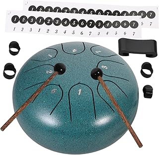 SUPVOX 1 Conjunto 6 Tambor Etéreo Tambor De Lótus Tambor De Percussão Chakra Tanque Tambor Tambores Instrumento De Percussão Crianças Instrumento Tambor Tambor Malho Tambor Vara Tanque