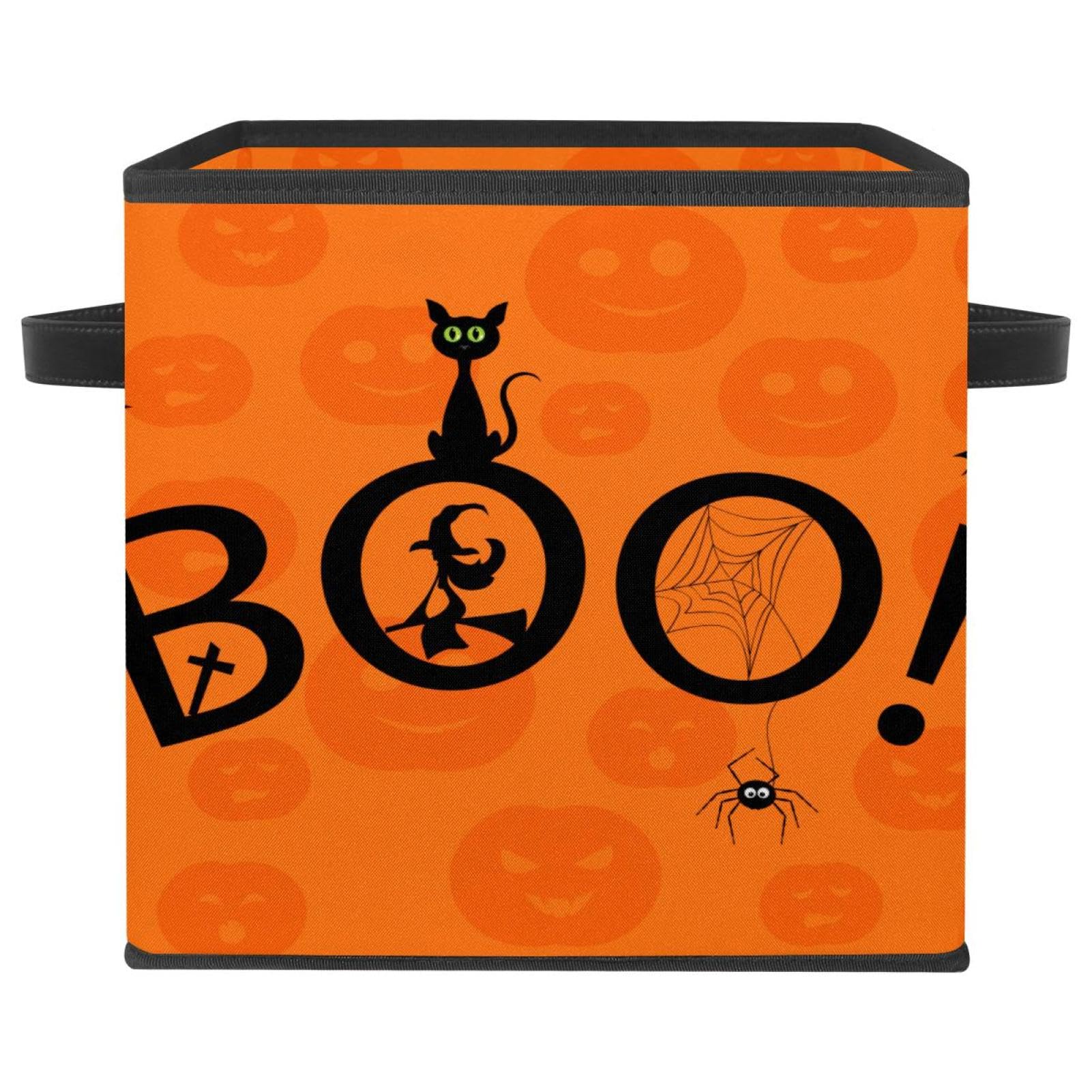 Boîte de rangement pliable avec poignées BOO en tissu robuste pour armoire