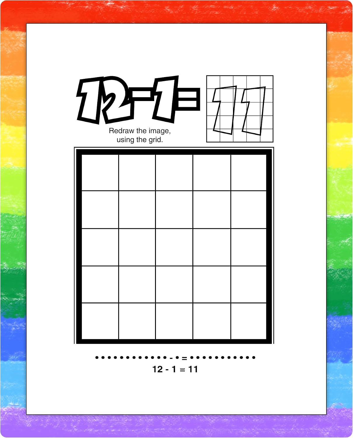 ZOCO - Subtraction Fun - Mini Activity Pads (50 Bulk Pack Without Crayons) - Preschool Learning, Coloring, Games, Mazes, Word Search, Puzzles, Activities for Kids
