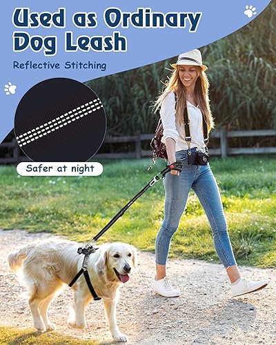 Miniatura 7 de Vastar Paquete de 2 cinturones de seguridad para perros para automóvil, cinturón de seguridad 3 en 1, cinturón de seguridad ajustable para mascotas,