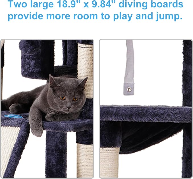 Árbol para gatos XXL 71 pulgadas para interior miniatura 5