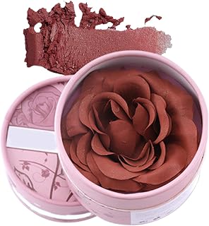 Rosa Blush För Kinder Kräm Contour Highlighter Ögonskugga För Ansiktet | 3D Kronbladsros Sminkrouge För Utekväll Brud Scen Fotografering Sommar Vinter Dagtid Nattetid Kind Ansikte Make Up Rouge