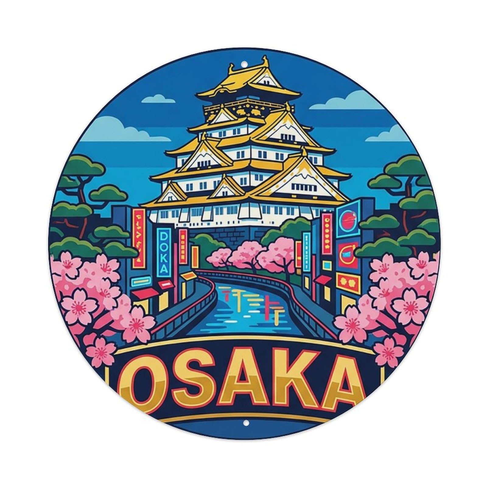 Travel Retro Japan Osaka Metal Tin Sign