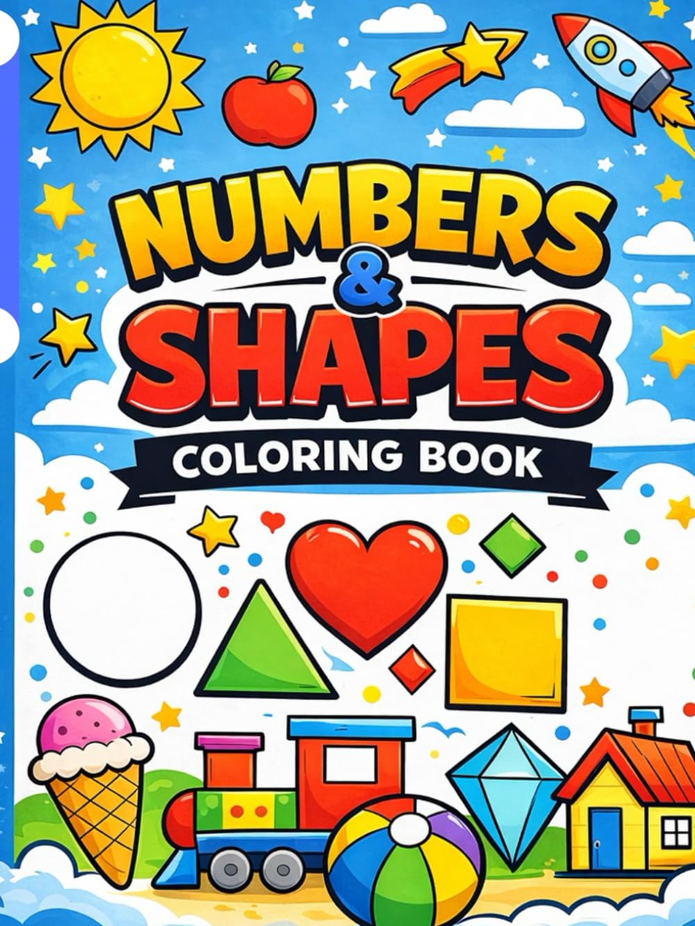 Numbers & Shapes Coloring Book: Fun Pages to Learn Numbers, Shapes, and Counting for Kids Ages 3–6