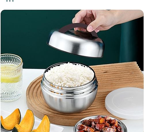 Miniatura 9 de CHICIRIS Fiambrera de aislamiento de 1.5L 4 capas apilable de acero inoxidable contenedor de almuerzo para viajes al aire libre 304 acero inoxidable