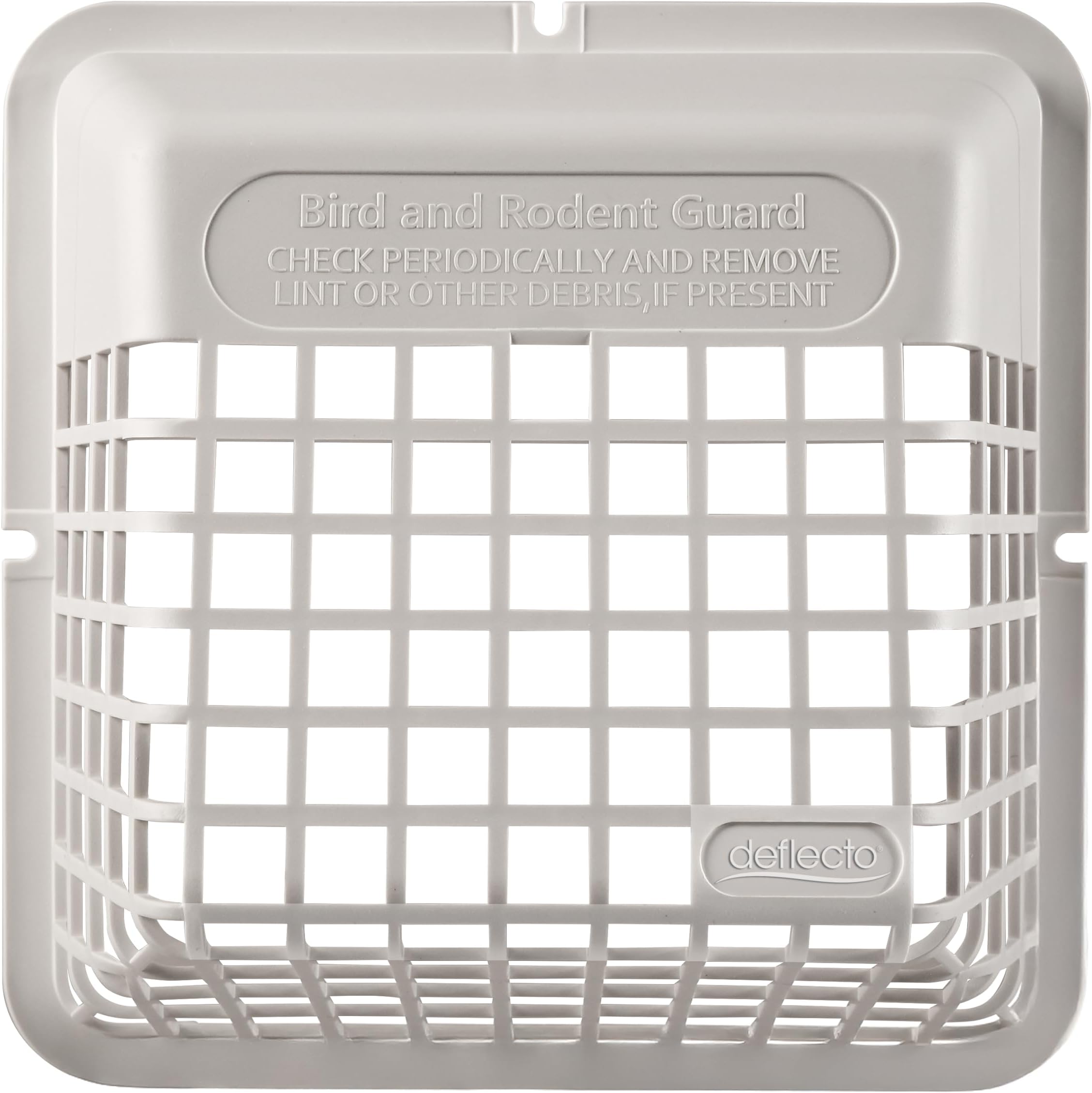 Deflecto Universal Bird Guard - Outdoor Vent Cover, Fits 3-4 inch Vent Hoods for Dryer & Bathroom Exhaust, Prevents Birds, Rodents & Debris From Entering, Sturdy Plastic, Helps Maintain Clear Airflow