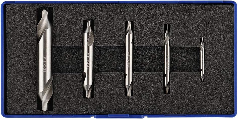 COMOWARE Center Drill Bit Set - Countersink Lathe Mill Tooling Set, HSS, M2