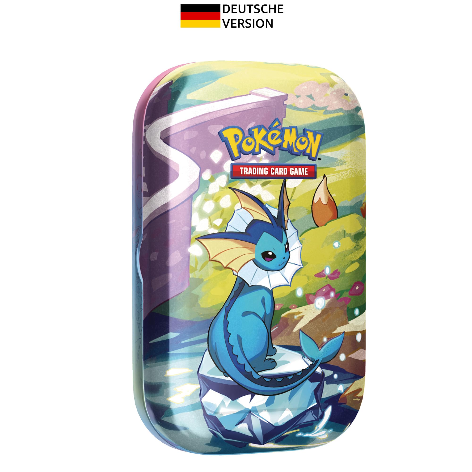 Pokémon - Gra karciana kolekcjonerska: Mini-Tin-Box Karmesin & Purpur – Pryzmatyczne zmiany: Aquana (2 boosterpacks i 1 moneta)