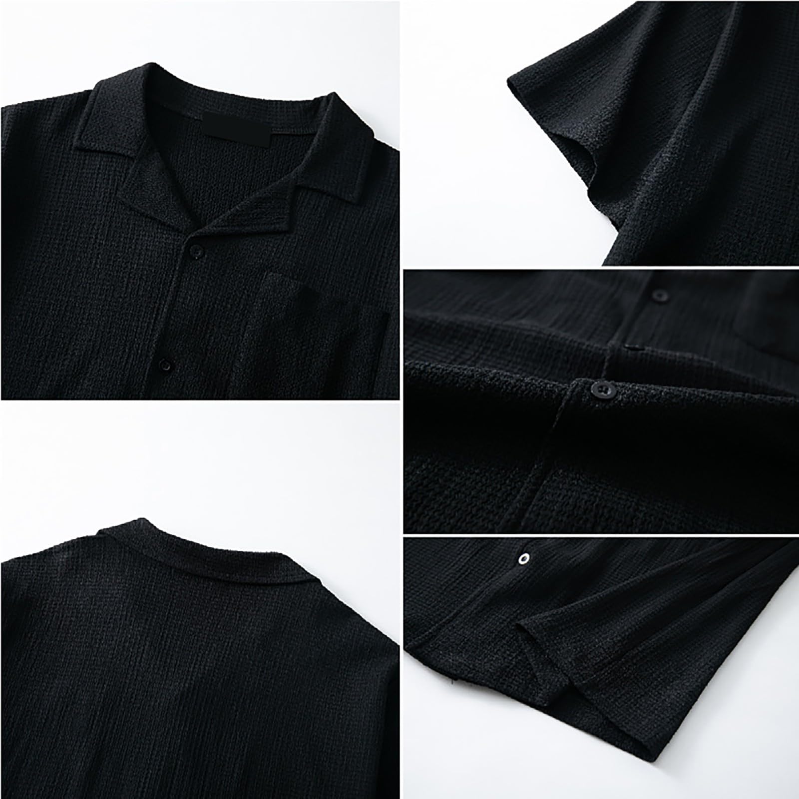 Hombre Camisetas Lino Camisa de Verano Manga Corta Regular Fit Respirableropa de Hombre veranoModerno y verstil