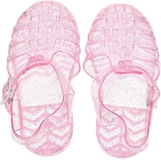 1 par de chinelos infantis de verão sandálias para bebês sapatos de praia sapatos para meninas sandálias antiderrapantes com sola suplementar (branco 24), rosa, 11 Little Kid