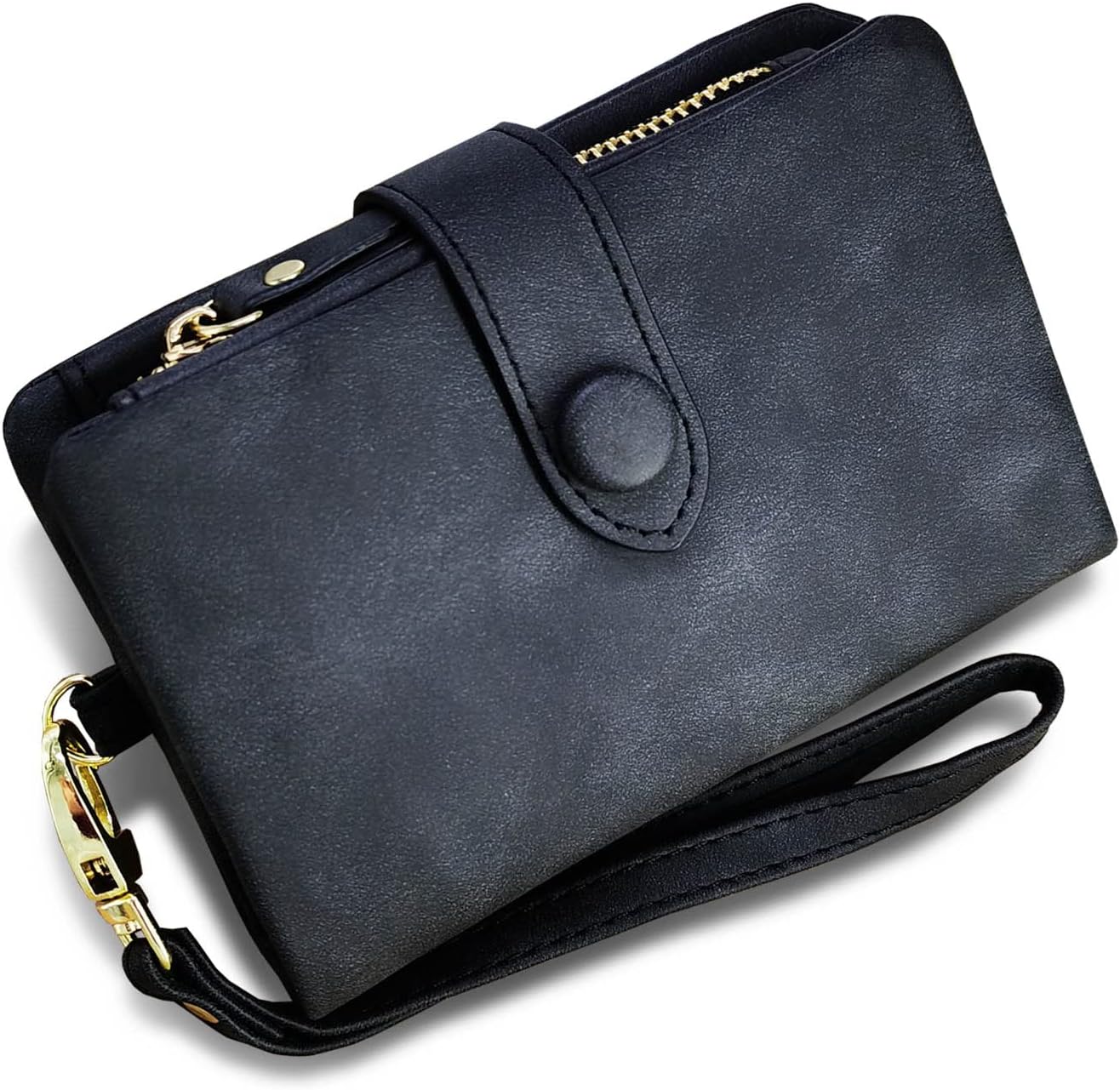 AOXONEL Women's Small Bifold Leather wallet Rfid blocking Ladies Wristlet with Card holder id window Coin Purse - Image 2