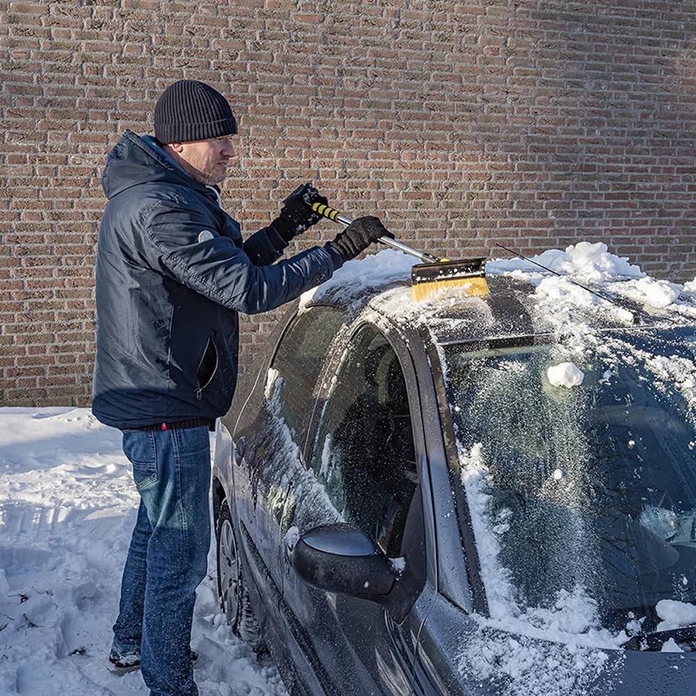 ProPlus Szczotka do śniegu gumowa wycieraczka i skrobaczka + teleskopowy uchwyt