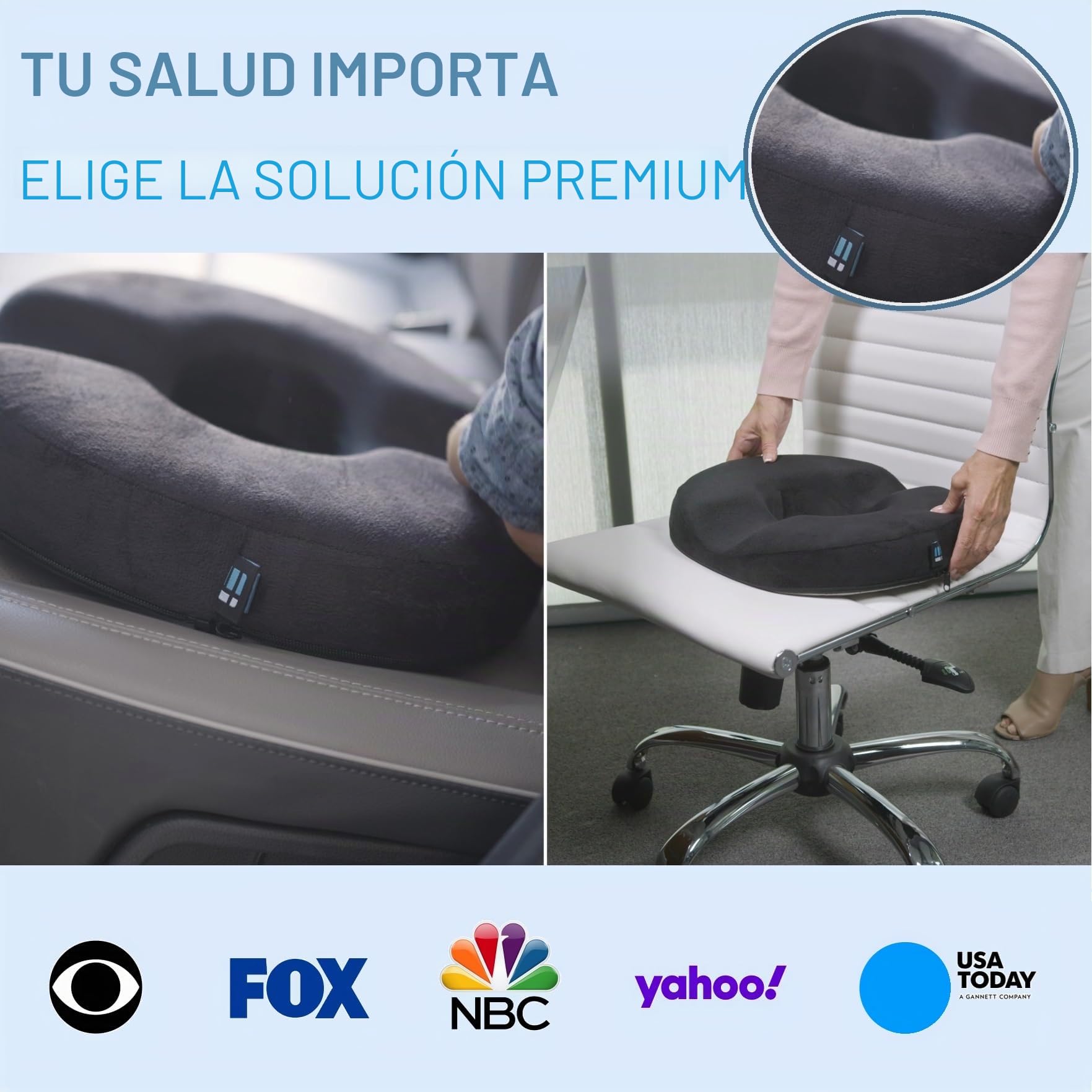 Ergonomic Innovations Cóccix Donut Almohada cojín para hemorroides - sentada de firmeza