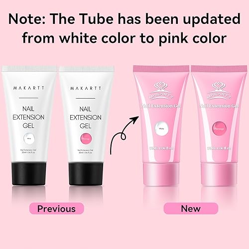 Vista 250 de Makartt - Gel de uñas de polietileno, 1.7 oz (50 ml), constructor, extensión, fortalecedor, gel de color duro, multifuncional, larga duración, fácil