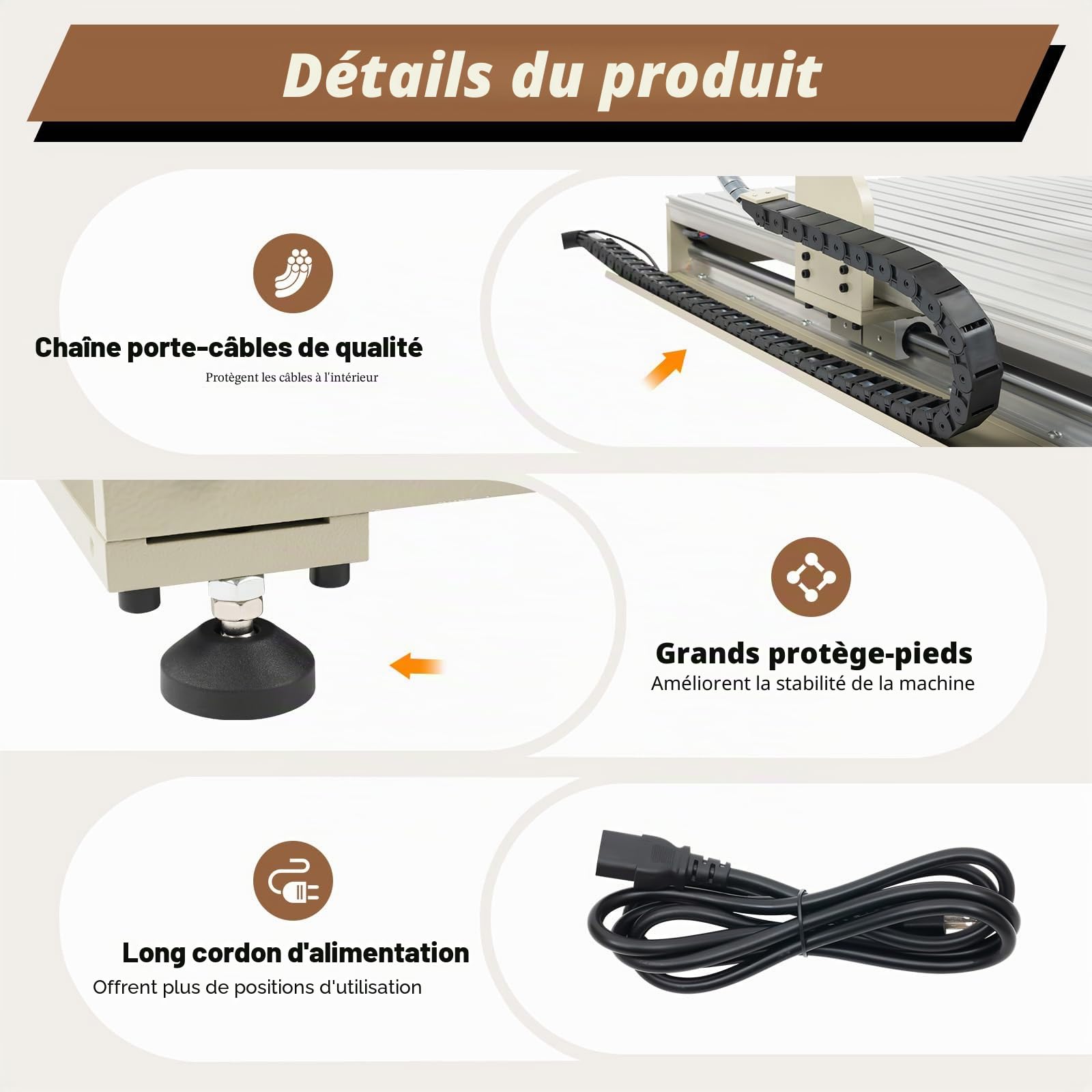 Fraiseuse CNC à 4 axes 6090 - Machine à graver avec routeur USB - Fraiseuse métal Kit pour MACH3, moteur de broche USB 2,2KW avec fraiseuse et VFD, zone de travail XYZ 600 x 900 x 150 mm