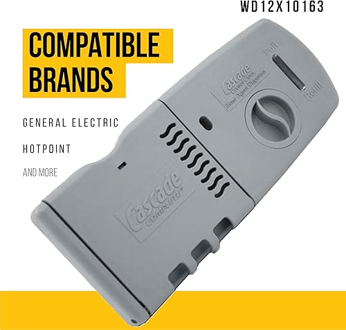 Miniatura 2 de WD12X10163 - Dispensador de tapa de enjuague de detergente compatible con lavavajillas Hotpoint GE. Reemplaza AP3767572 AH958966 EA958966 PS958966 -