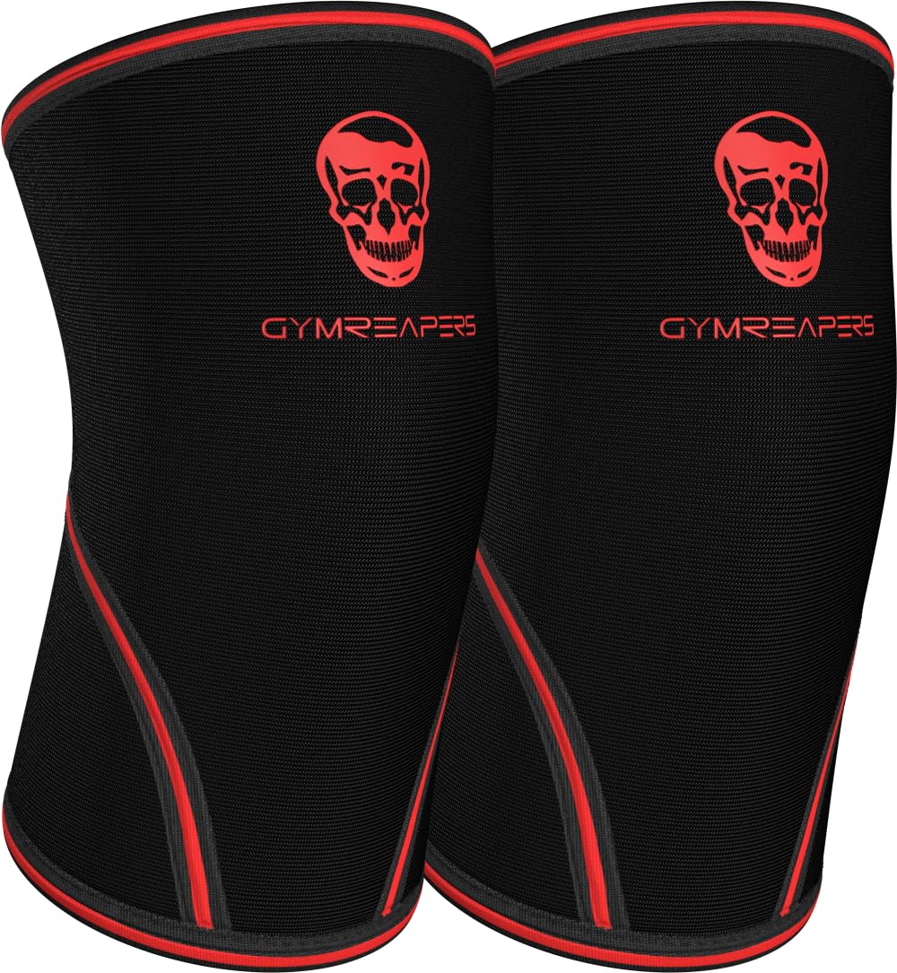 Sponsored Ad - Gymreapers Elbow Sleeves for Weightlifting Powerlifting and Bench Press Support and Compression for Tendonitis Pain Relief 5mm Neoprene Training Gear for Men and Women