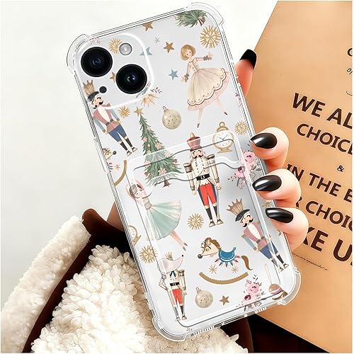 Miniatura 88 de Branwen Funda para iPhone 11 de 6.1 pulgadas, diseño de cascanueces y bailarina, cartera transparente a prueba de golpes, funda de bolsillo de TPU