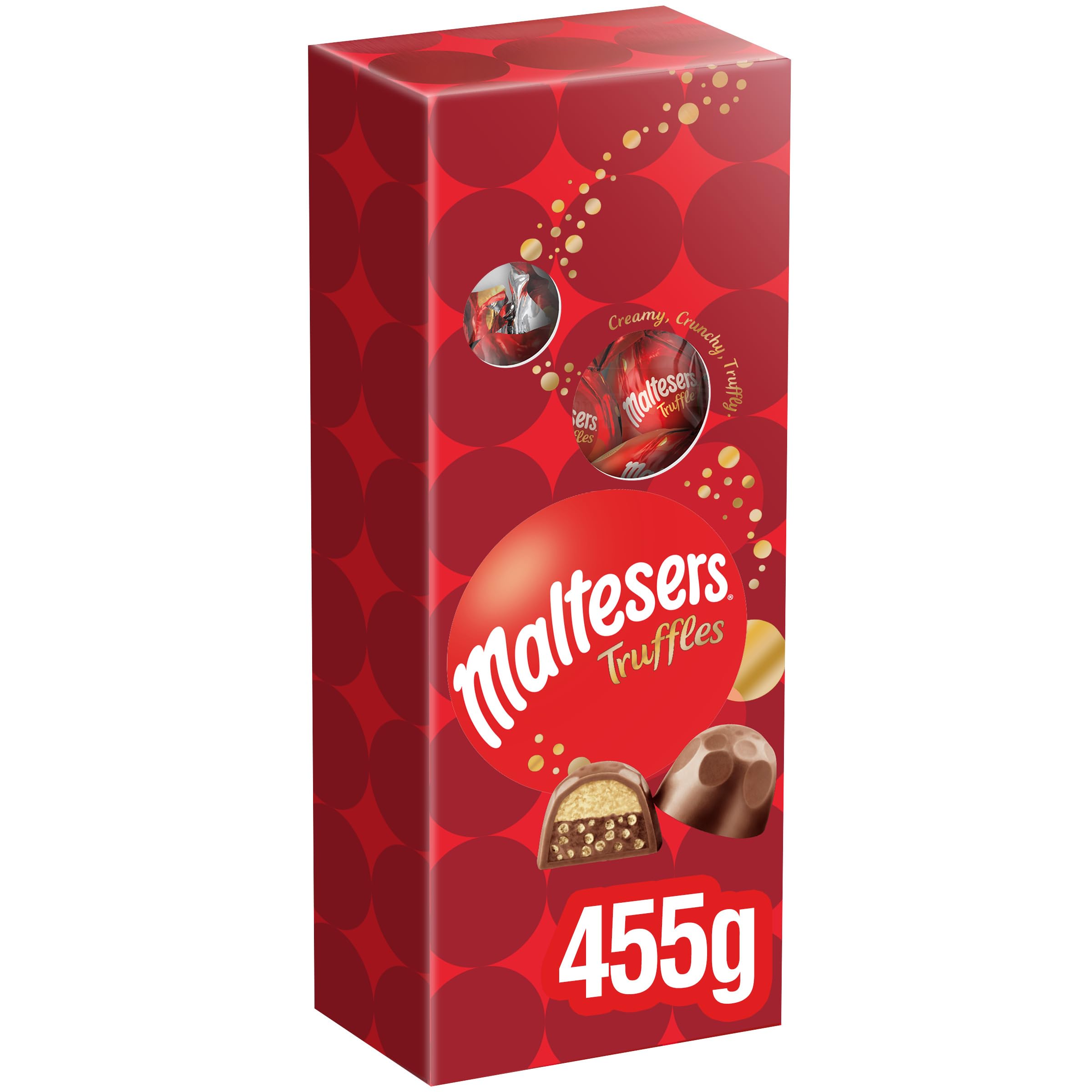 Maltesers Chocolate Truffles Gift Box 455g – Milk Chocolate with Honeycomb & Creamy Truffle Filling – Chocolate Gift for Birthdays, Thank You, Fathers Day- Sharing & Indulgent Snacking