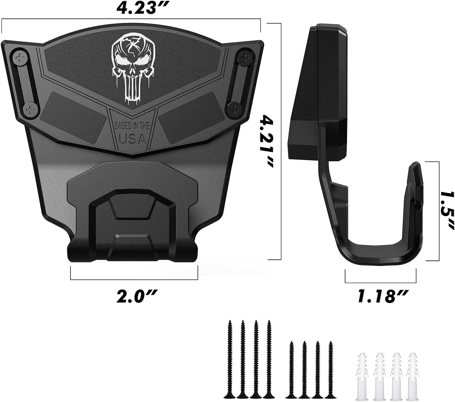 Gun Magnet Mount with Trigger Guard, Magnetic Car Gun Holster Hold up to 15LBS, Gun Magnet with Heightening Design Make it Easier to Get The Gun